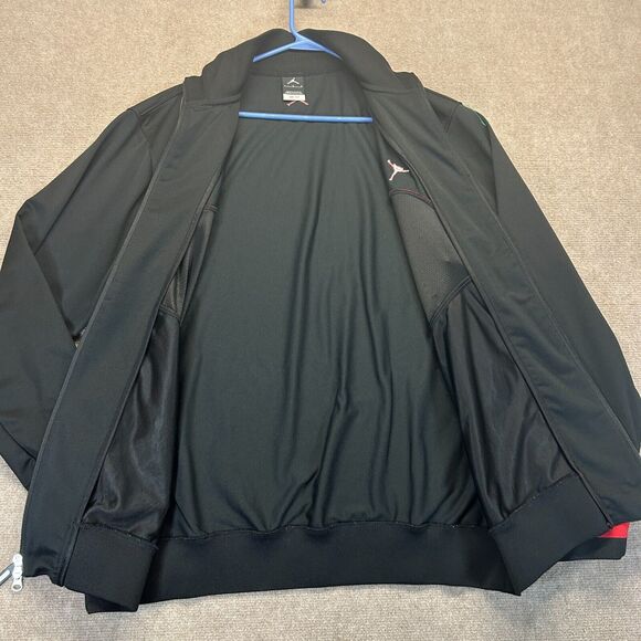 Jordan Nike Dri-Fit Jacket Men's Large Full Zip Mock Track Warm-up Black Bred - Picture 9 of 15